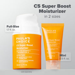 Paula's Choice C5 moisturizer texture swatch showing smooth absorption.