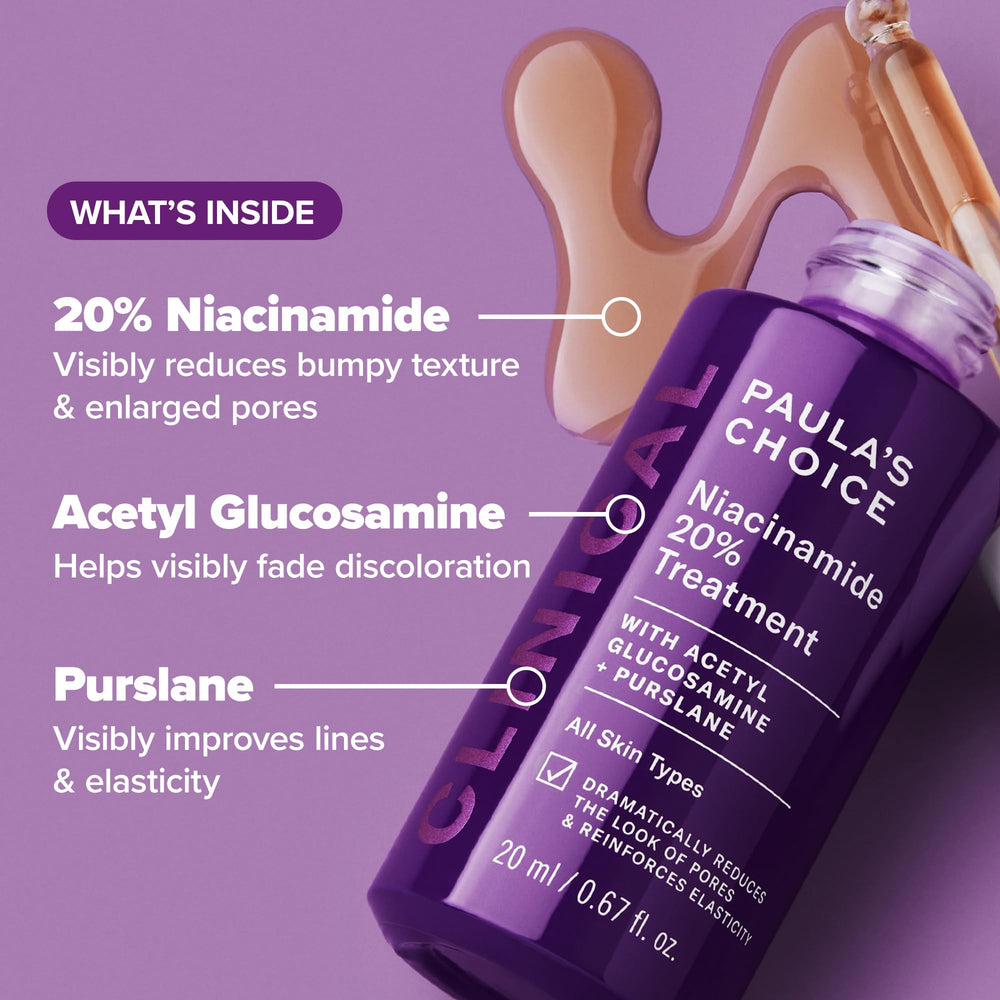 Paula's Choice Clinical 20% Niacinamida: poros más finos con uso constante.
