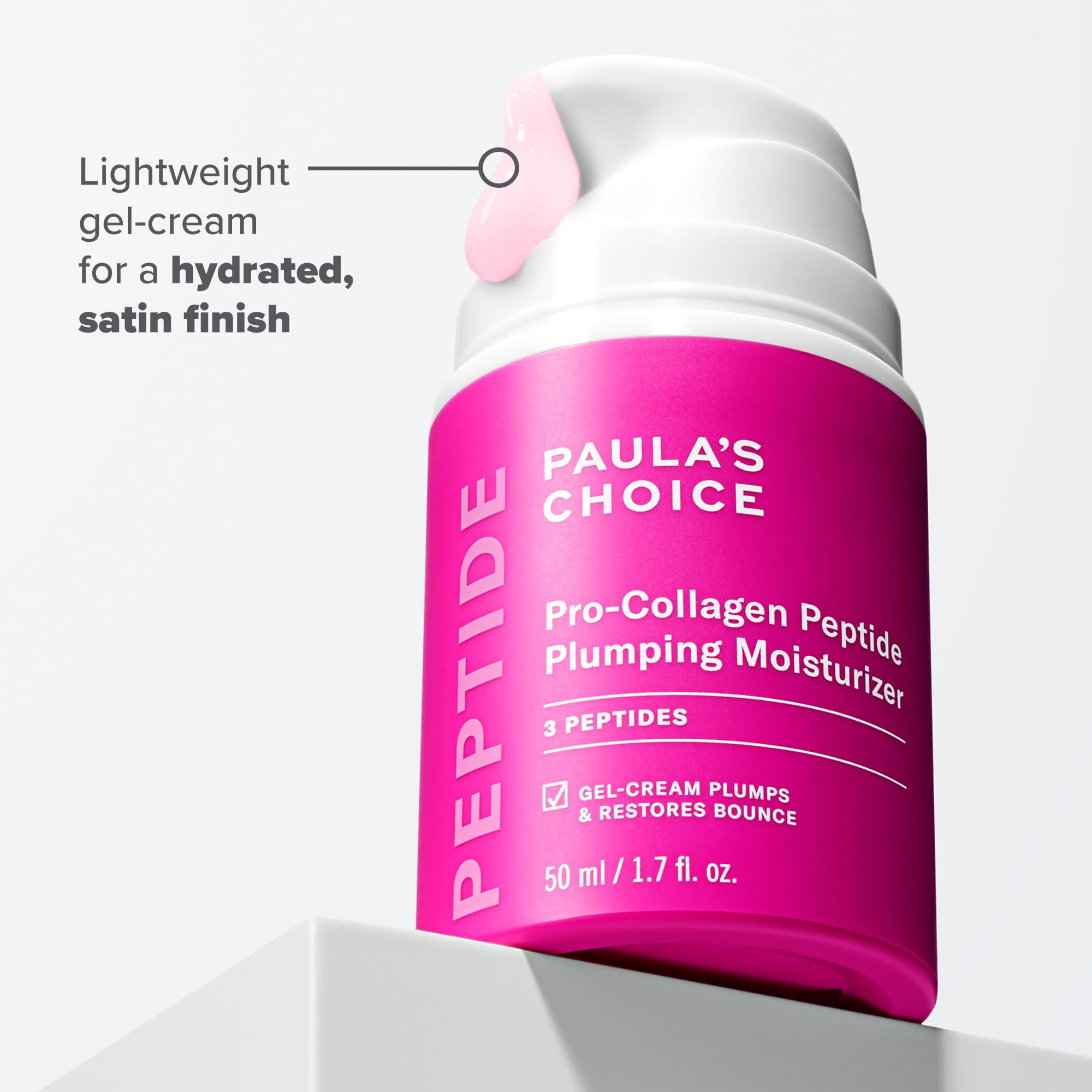 Envase práctico de Paula's Choice Pro-Collagen, diseño minimalista.