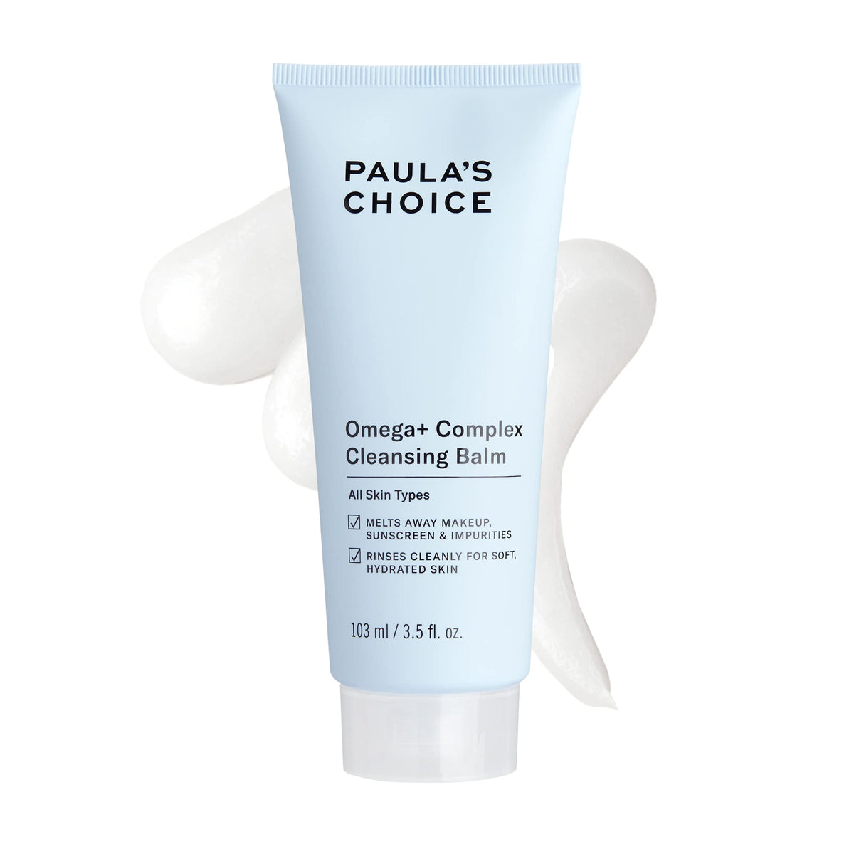 Paula's Choice Omega Complex Balm: application douce pour démaquillage efficace.