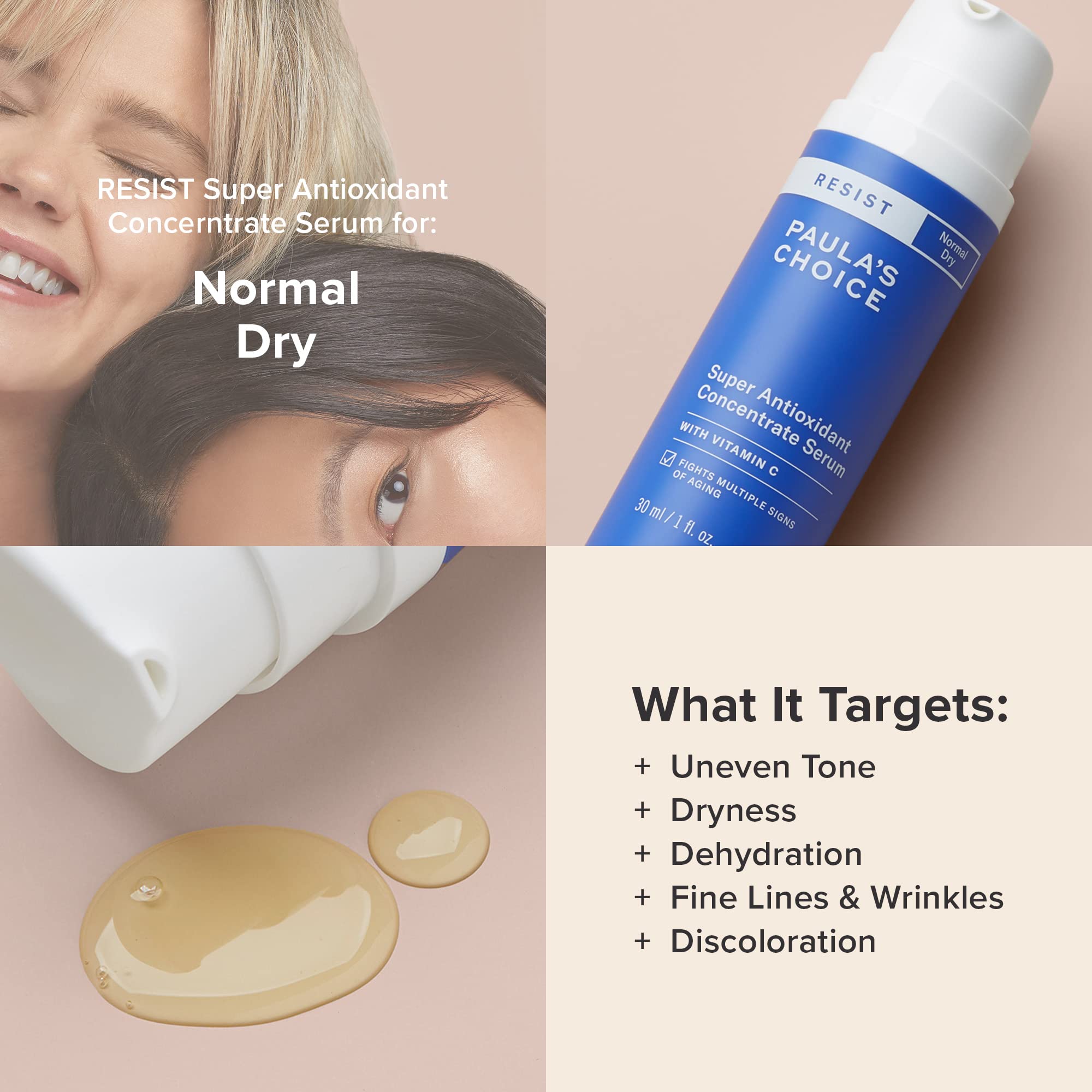 Aplicación diaria de Paula's Choice RESIST Serum por la mañana y noche.