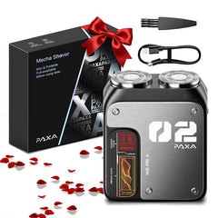 PAXA mini afeitadora eléctrica con cabezales imantados de dos anillos para un afeitado cómodo.