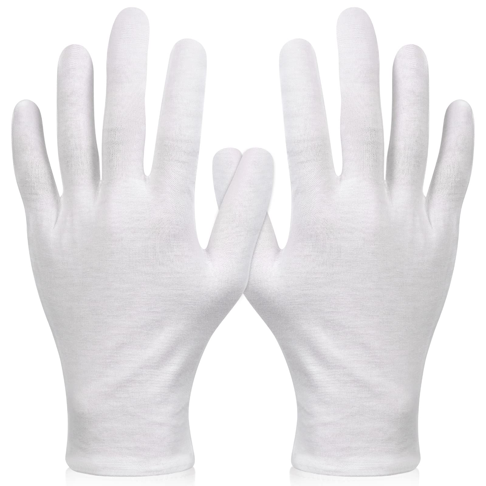 Guantes Paxcoo de algodón XL blancos para hidratación suave de manos