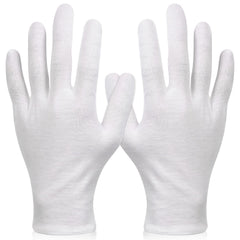Guantes Paxcoo de algodón XL blancos para hidratación suave de manos