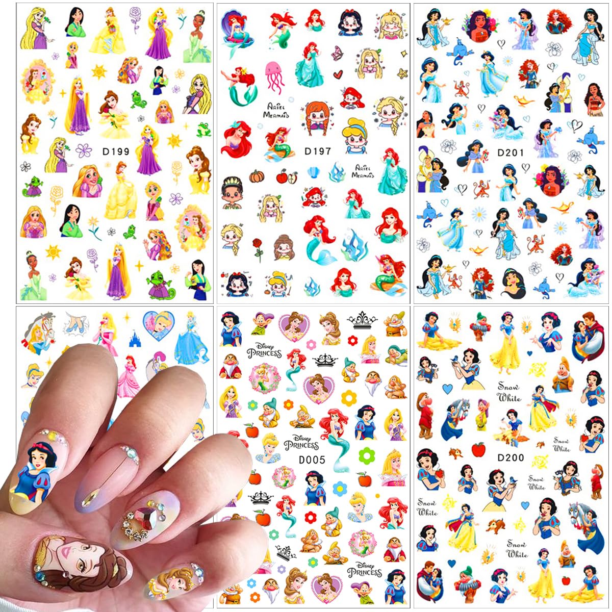 PDFADSK pegatinas de uñas con dibujos animados, para un estilo divertido y rápido.