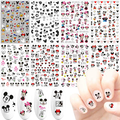 PDFADSK pegatinas uñas 3D con dibujos animados para decoración rápida de uñas.