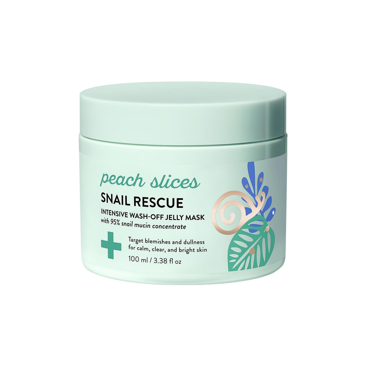 Peach Slices Rescate Caracol: mascarilla jelly lavable hidrata y aporta luminosidad.