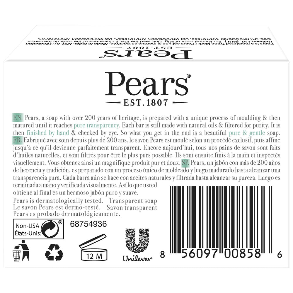 Pears barra jabón limón flores, aroma fresco para manos.