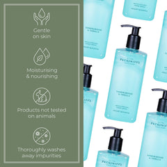 Ingredients list highlights a gentle cleansing formula suitable for daily use.