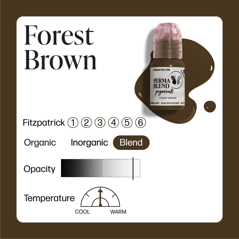 Perma Blend Forest Brown, tinta profesional para maquillaje cosmético seguro.