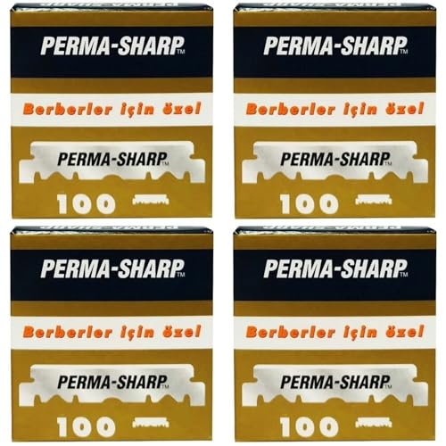 Nuevo empaque de Perma-Sharp para barberos, uso práctico.