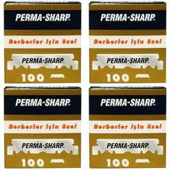 Nuevo empaque de Perma-Sharp para barberos, uso práctico.