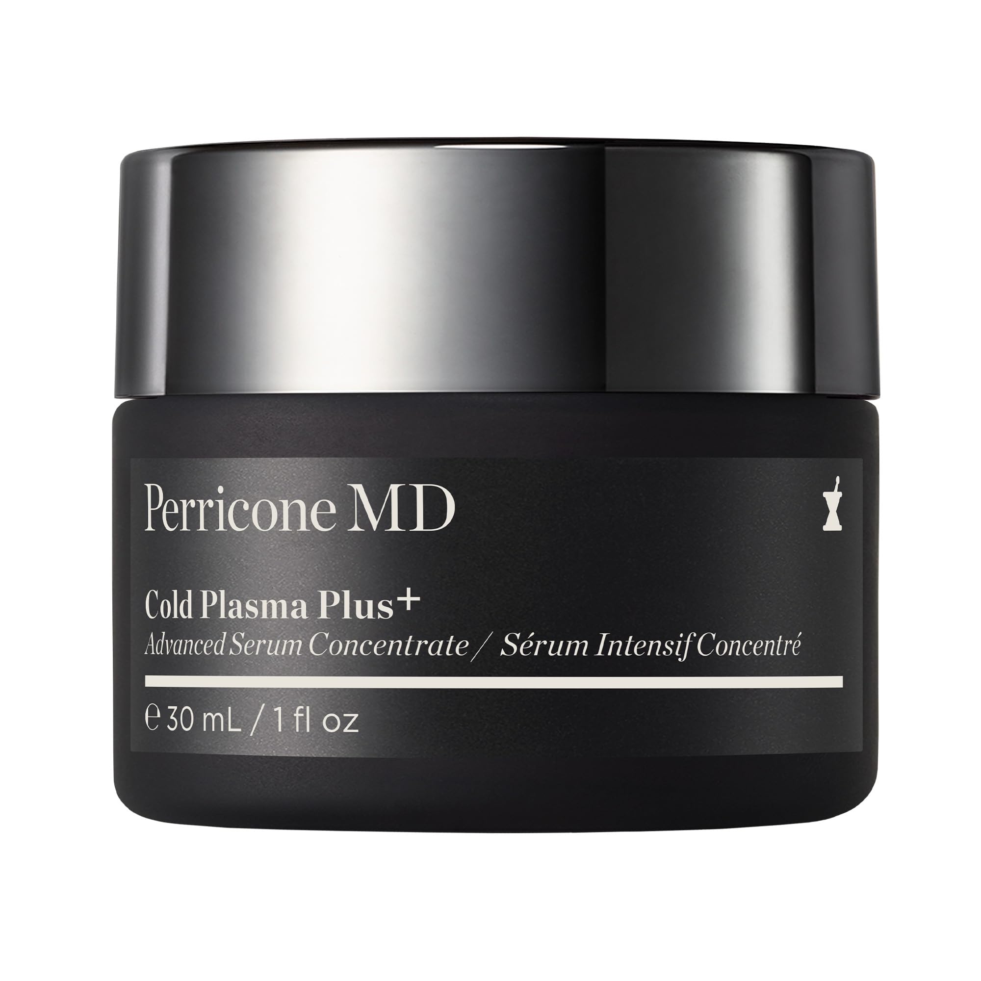 Perricone MD Cold Plasma Plus, bote de suero avanzado para tono uniforme y luminosidad.