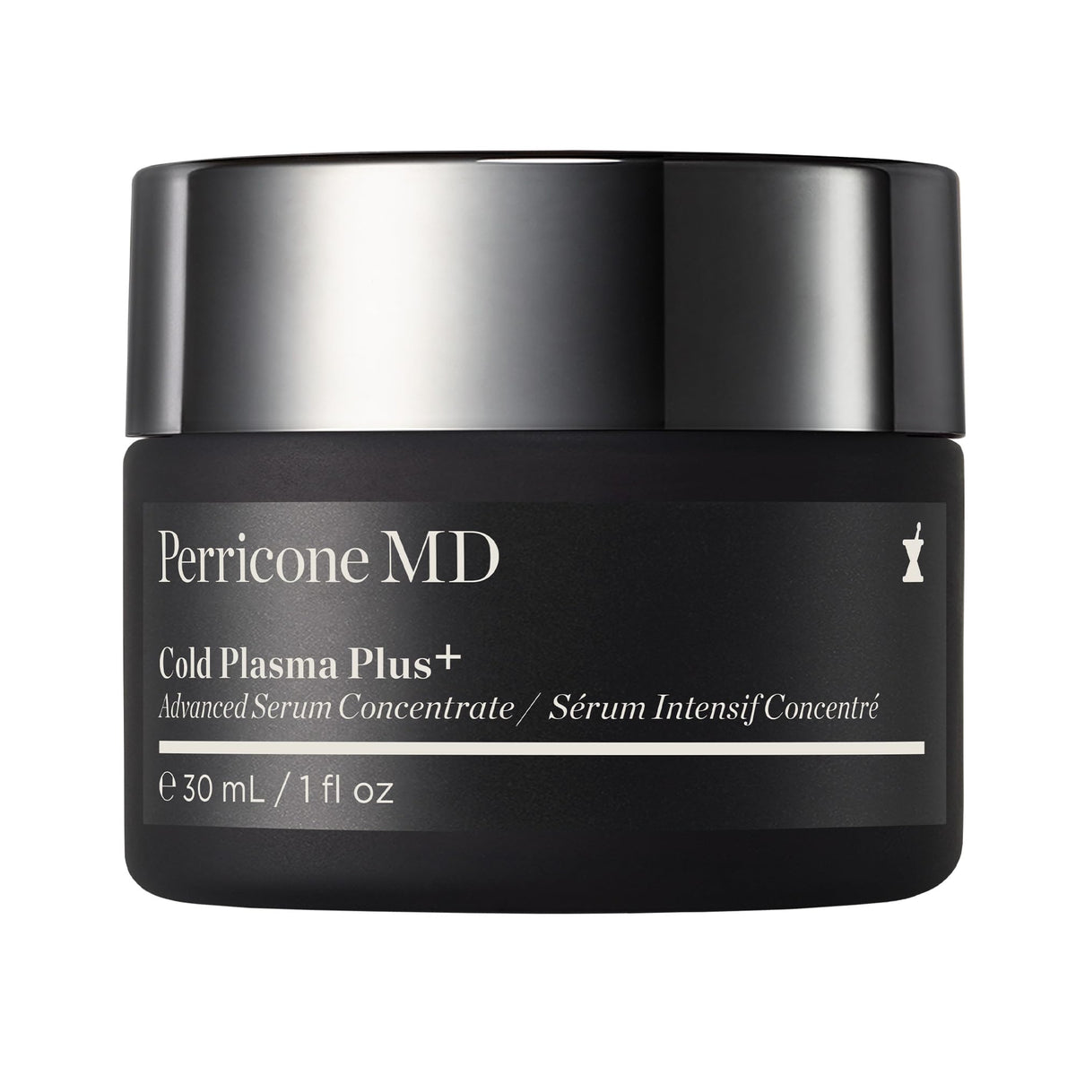 Perricone MD Cold Plasma Plus, bote de suero avanzado para tono uniforme y luminosidad.