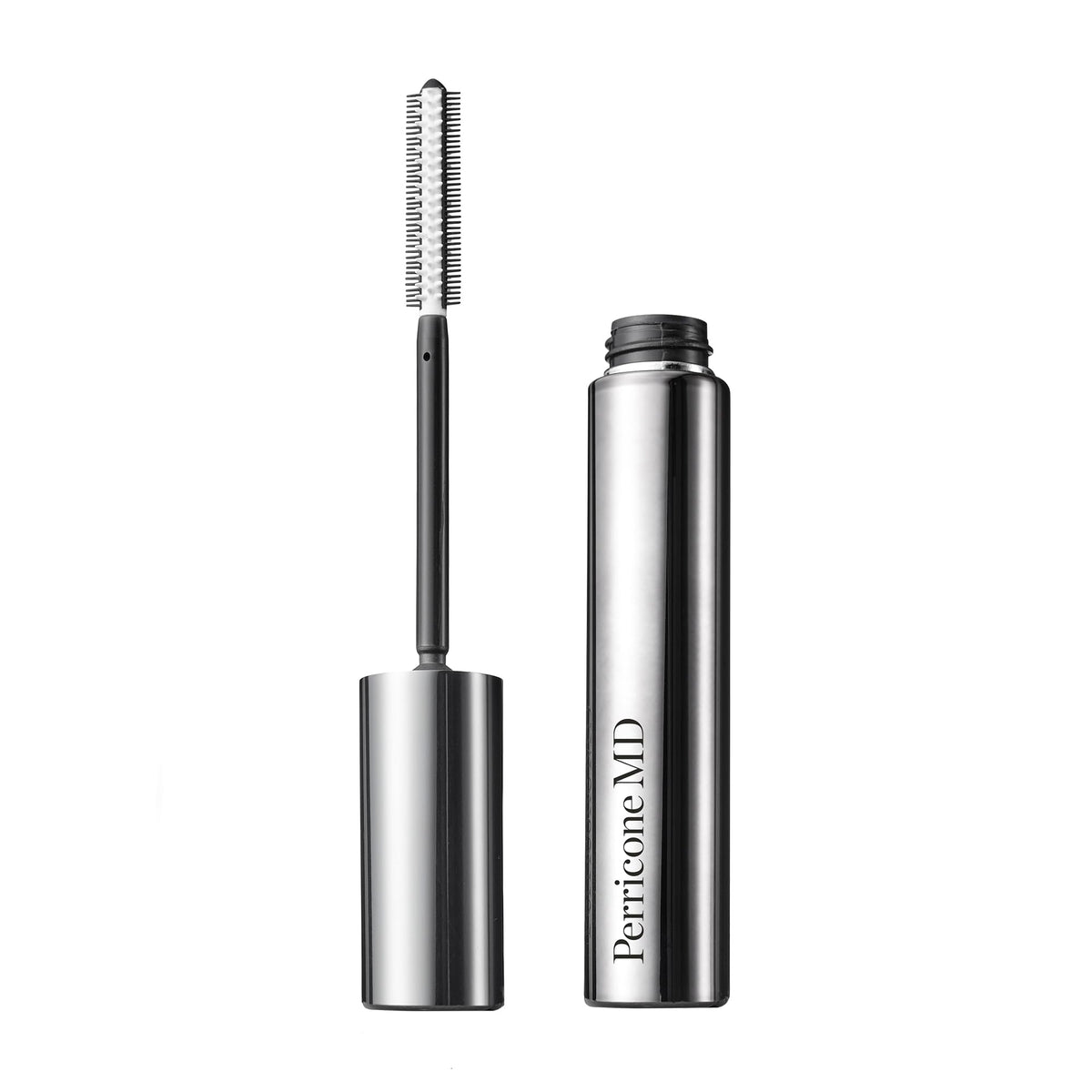 Perricone MD No Makeup Mascara con cepillo dos caras ofrece aplicación precisa para pestañas definidas.