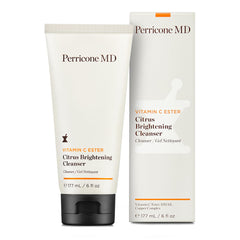 Perricone MD Vitamina C Ester limpiador cítrico en botella para piel más radiante.
