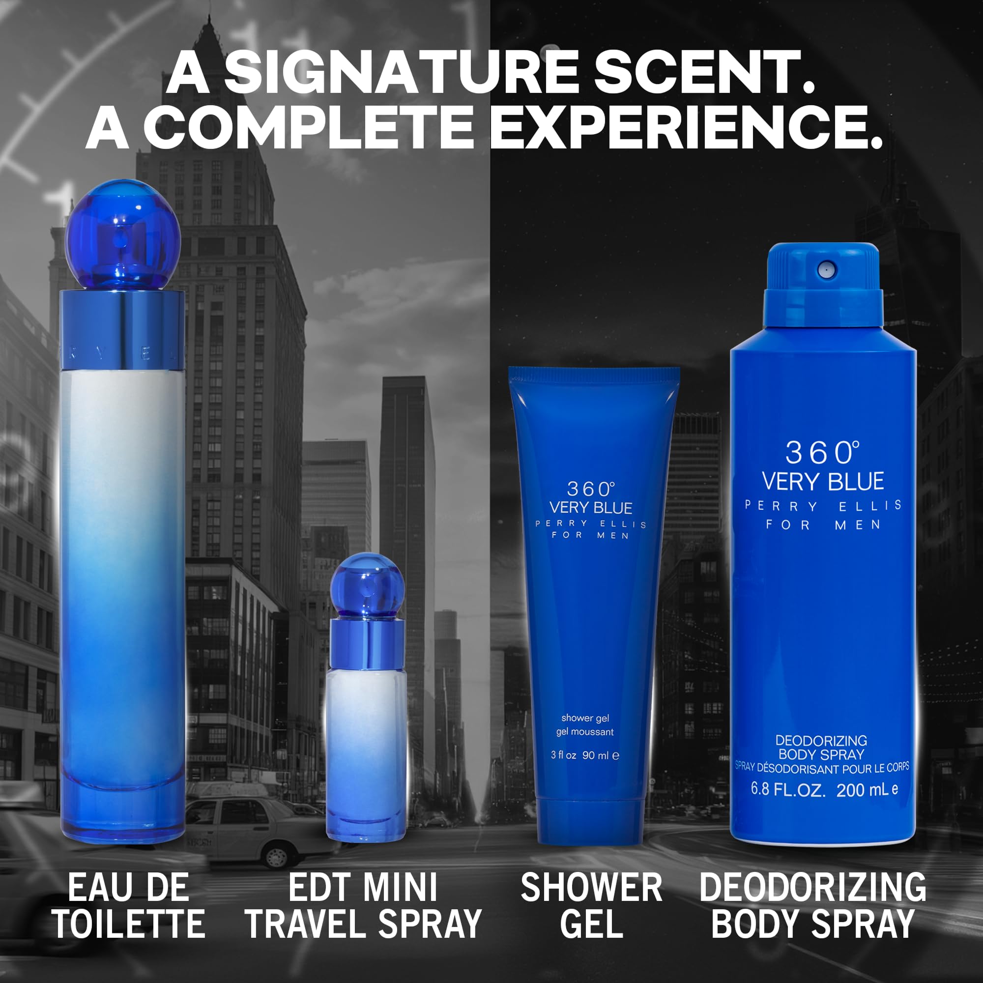 Perry Ellis 360 Very Blue: gel de ducha para una limpieza aromática y suave.