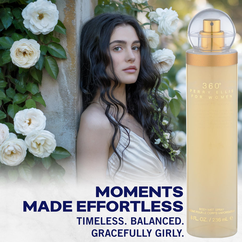 Perry Ellis 360° botella ergonómica para aplicación cómoda y rápida.