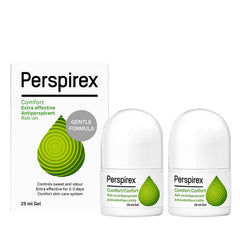 Perspirex Comfort antitranspirante en rodillo para protección duradera todo el día.