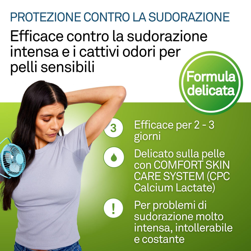 Aplicación suave de Perspirex Comfort roll-on 20 ml para control del olor.