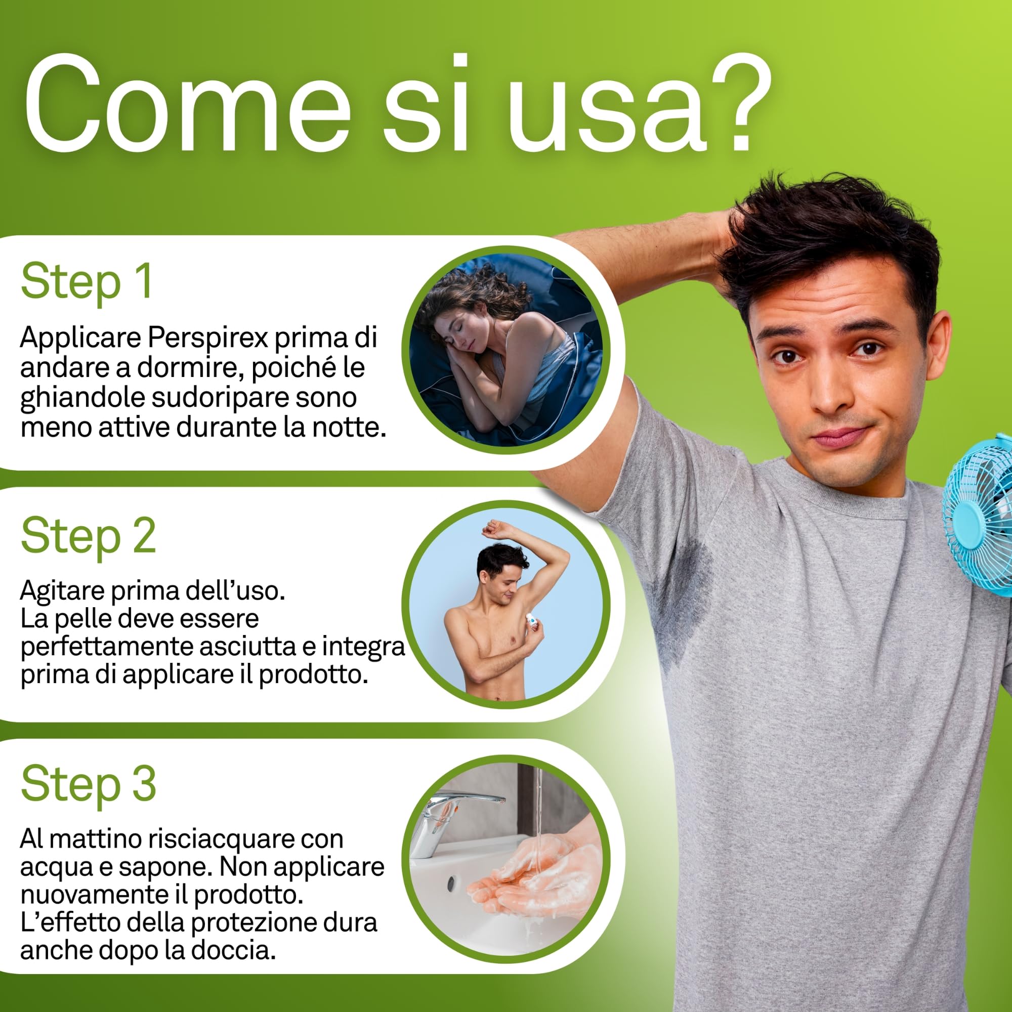 Envase compacto Perspirex Comfort 20 ml para llevar.