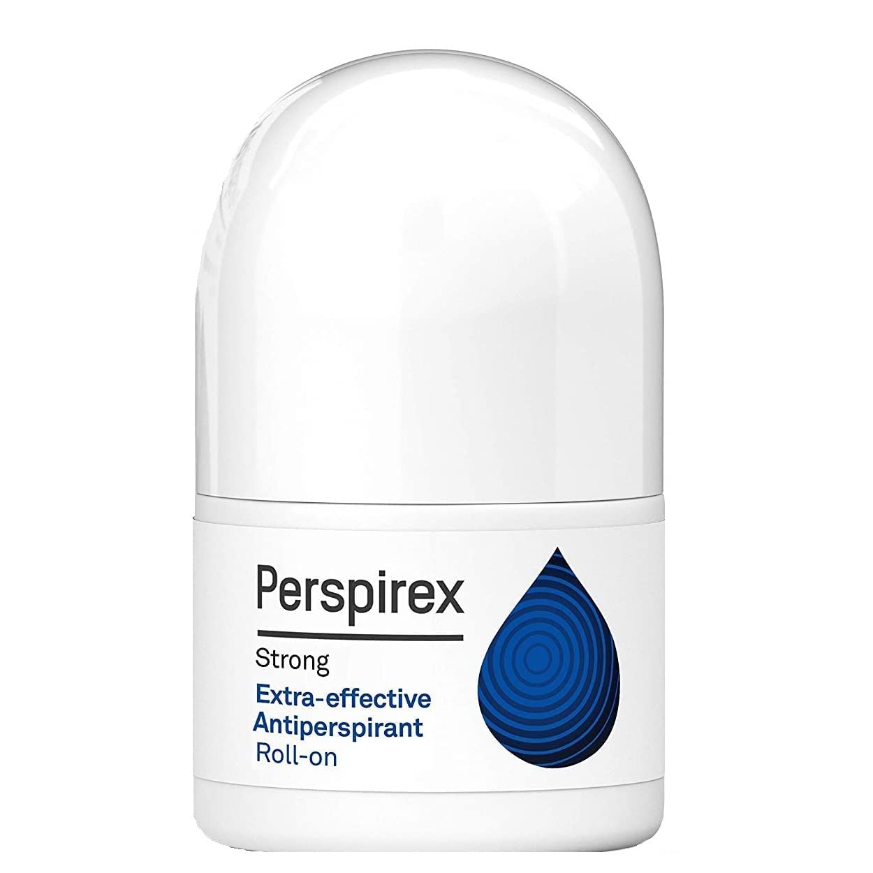 Perspirex Strong 20ml, aplicador roll-on facilita la aplicación diaria y precisa.