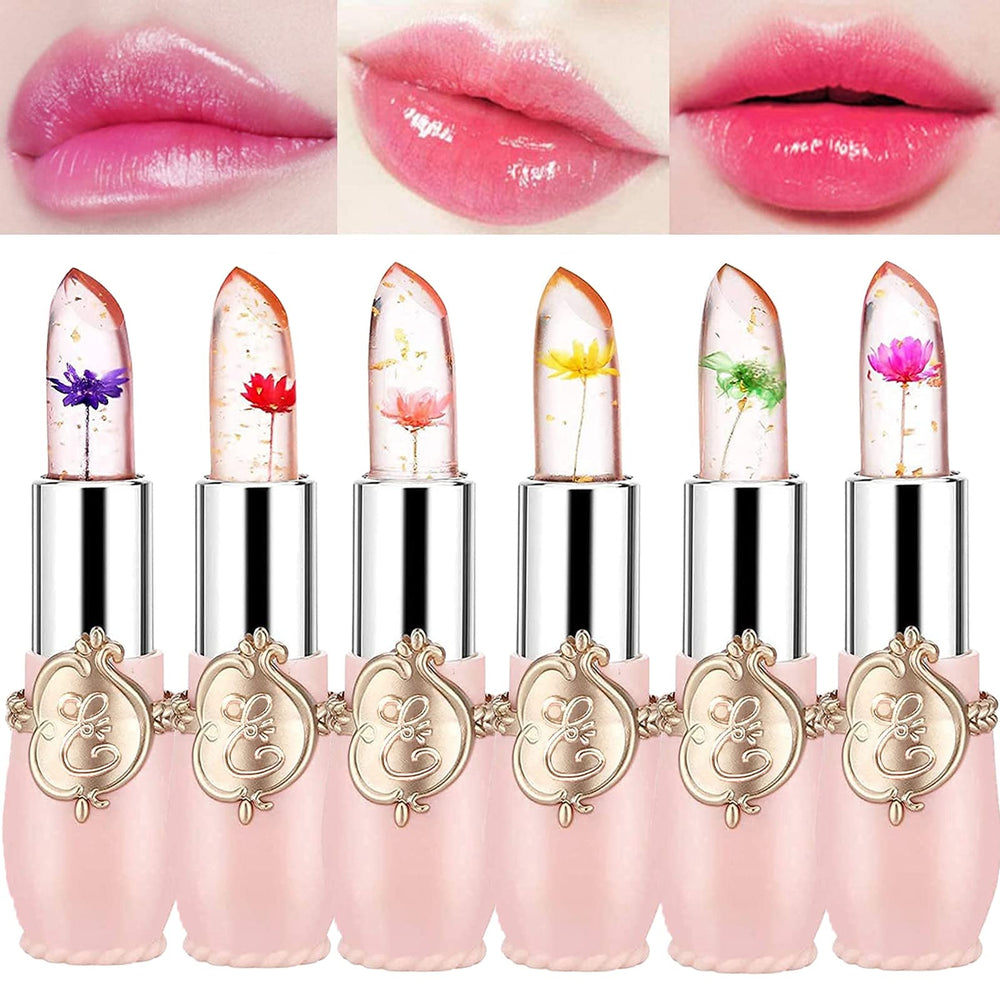 Petansy bálsamo labial cristal flor hidrata diariamente con acabado translúcido.