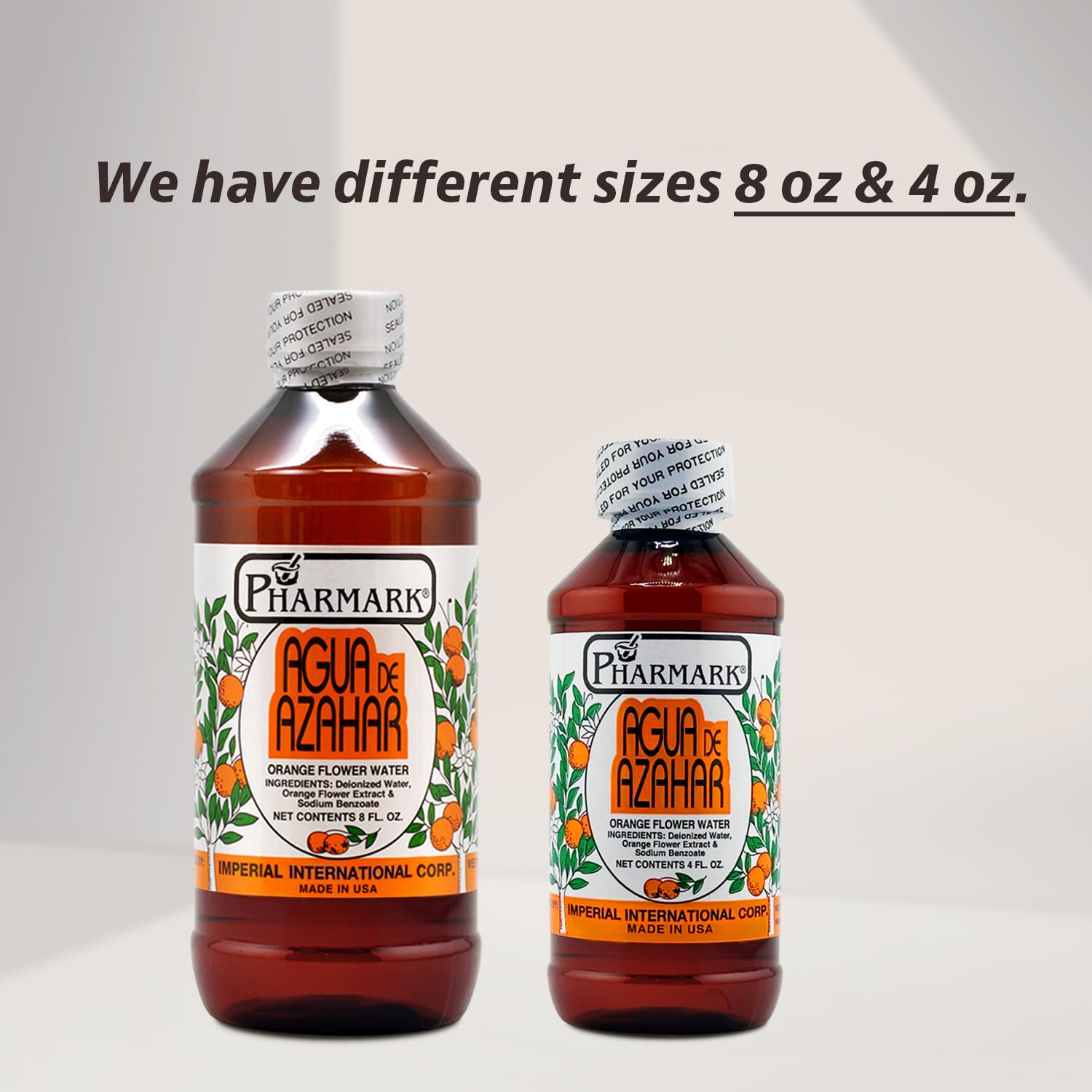 Pharmark Agua de Azahar: envase práctico para uso diario.
