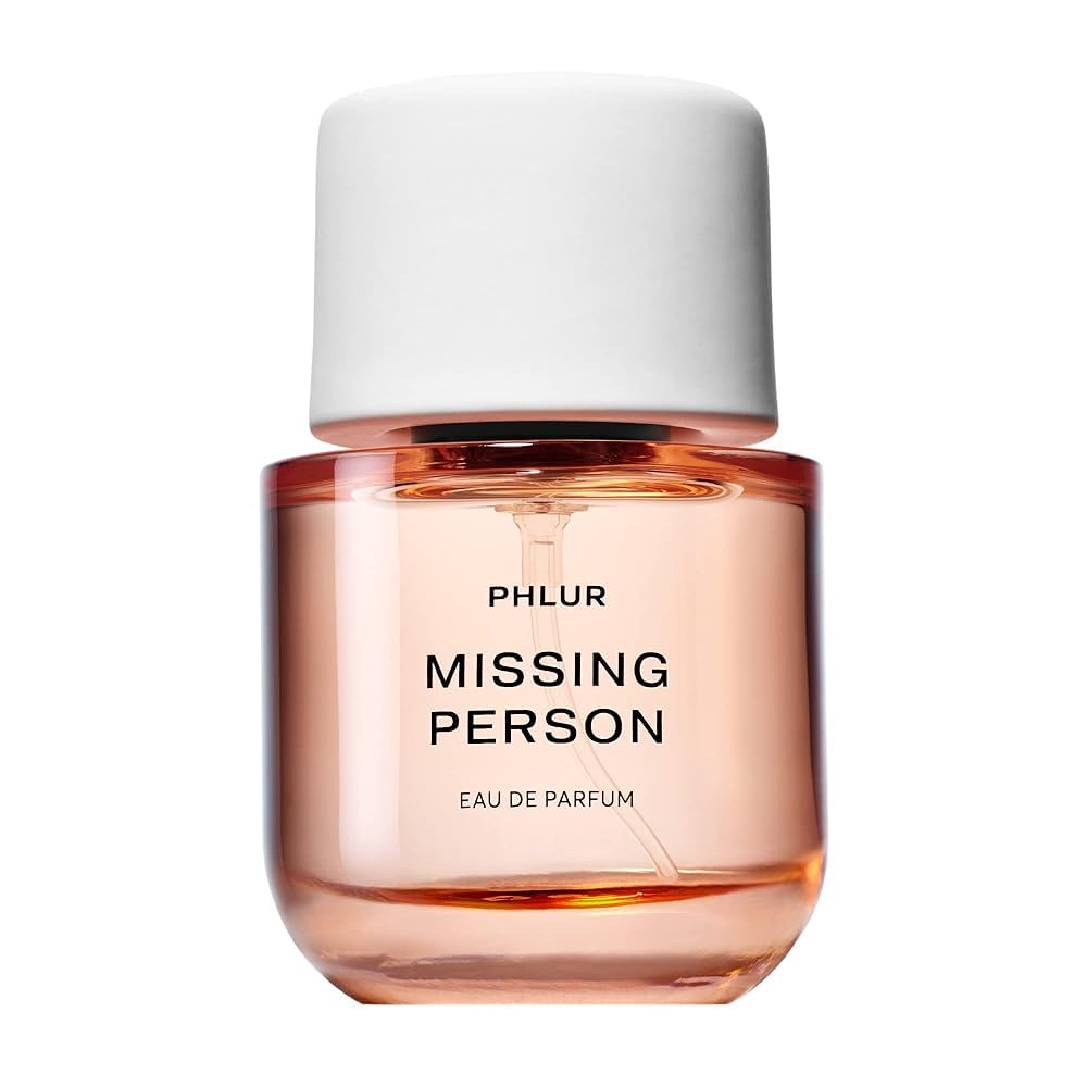 PHLUR Missing Person base notes of sandalwood and white musk for lasting comfort.
