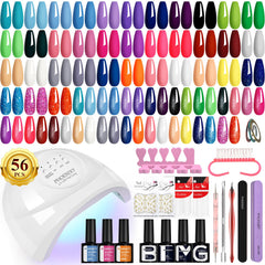 Phoenixy kit gel uñas con lámpara 48W para manicura en casa