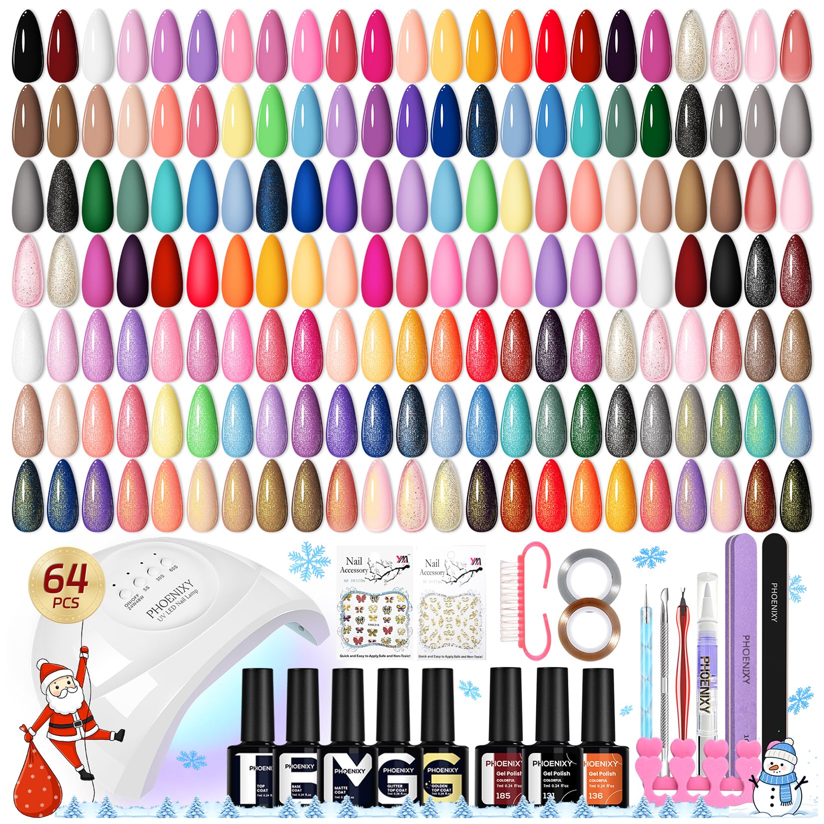 Phoenixy kit gel uñas con luz UV ilumina la manicura en casa