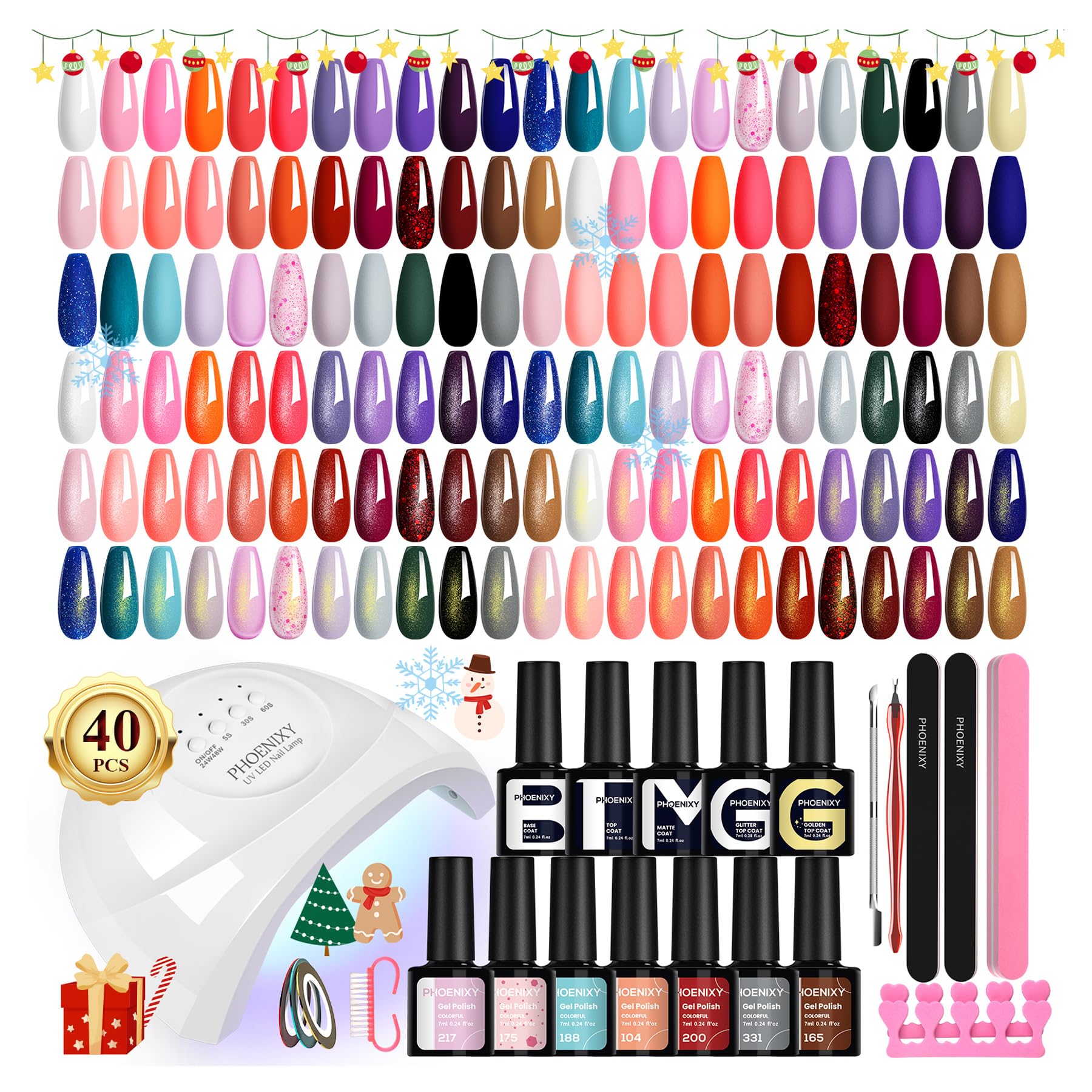 Phoenixy kit luz UV para uñas, uso rápido en casa.