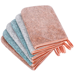 PHOGARY guantes microfibra 6-pack para ducha y exfoliación suave