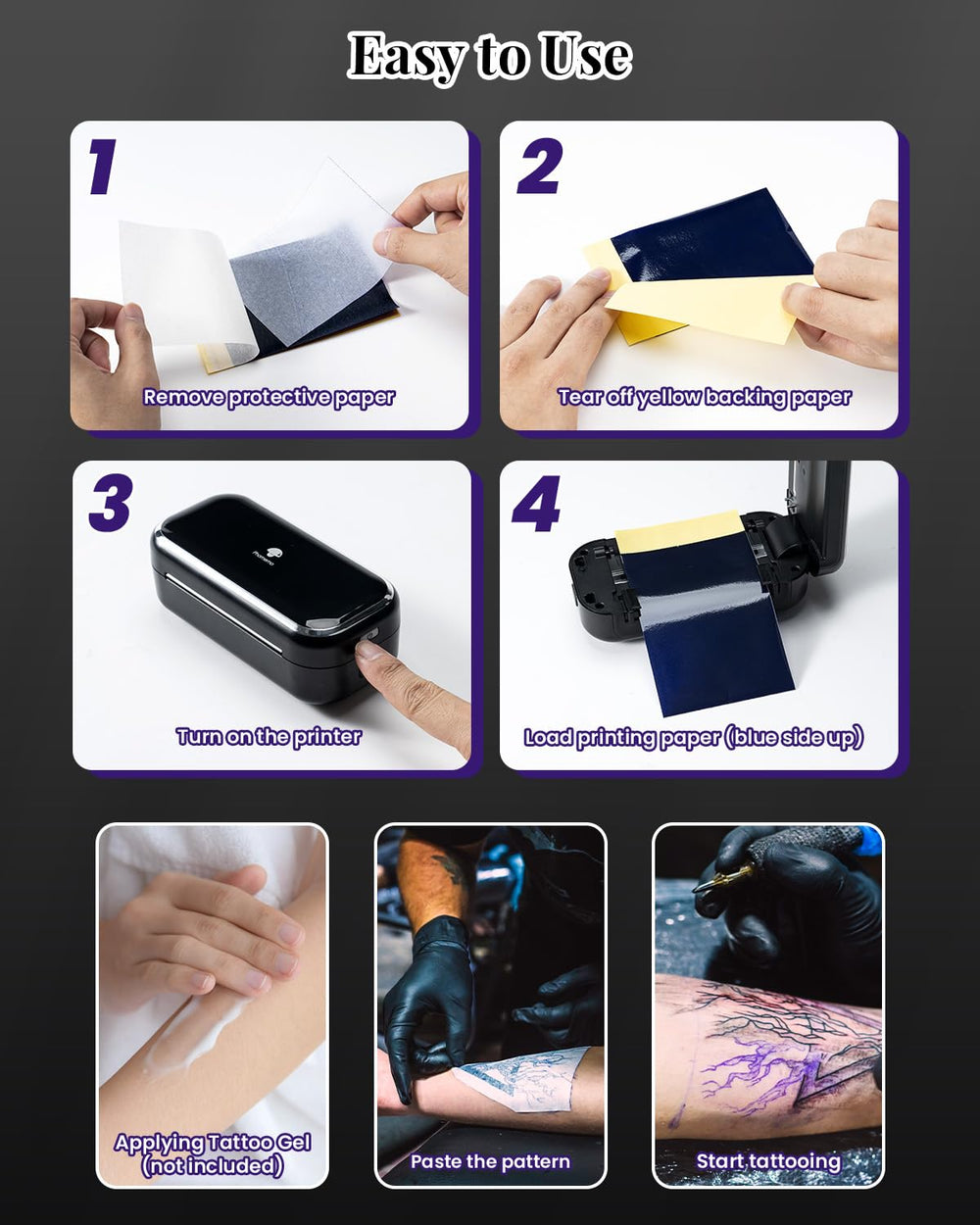 Paquete incluye 30 hojas de transferencia para empezar.