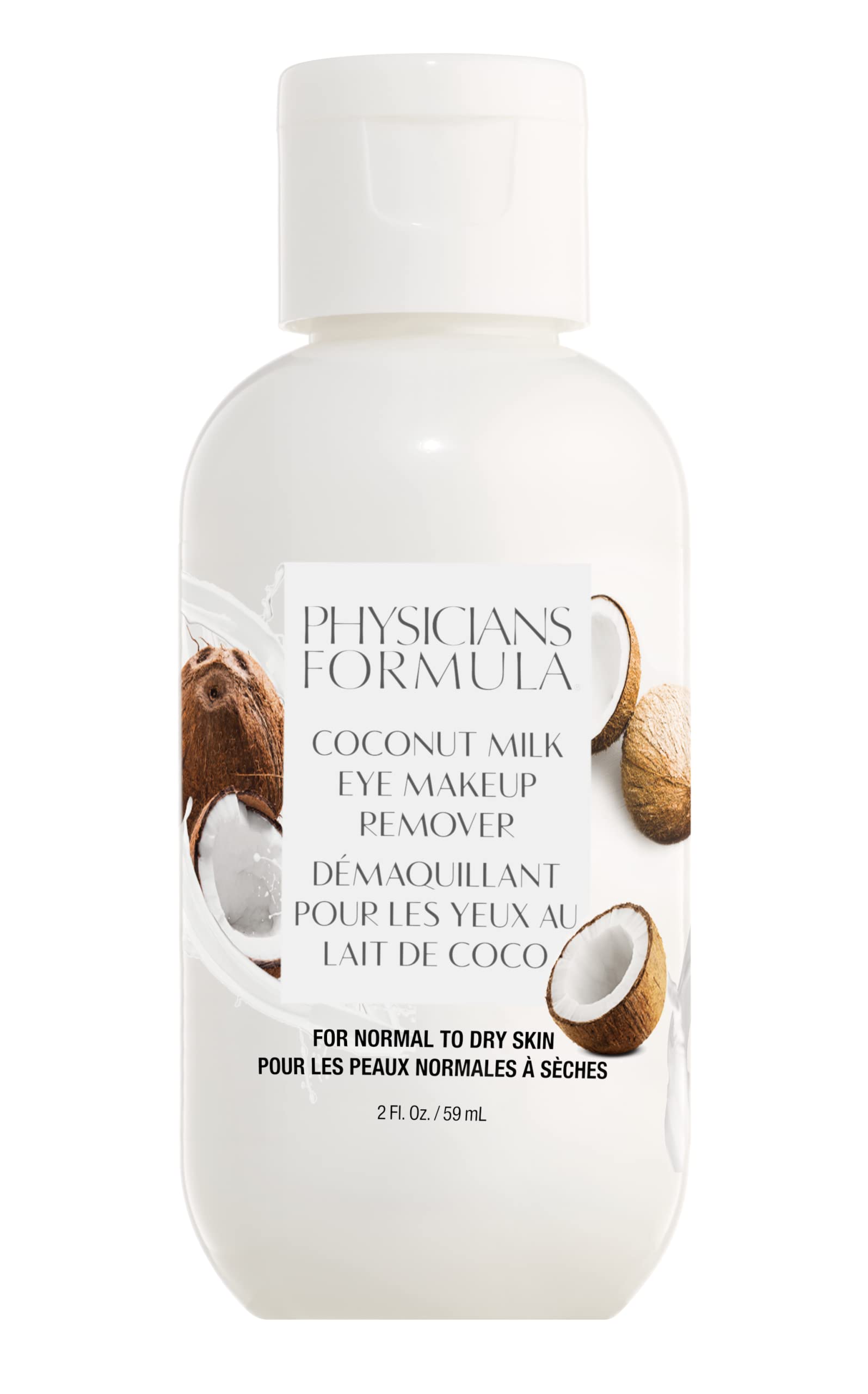 Desmaquillante de ojos Physicians Formula leche de coco, textura suave para piel sensible.