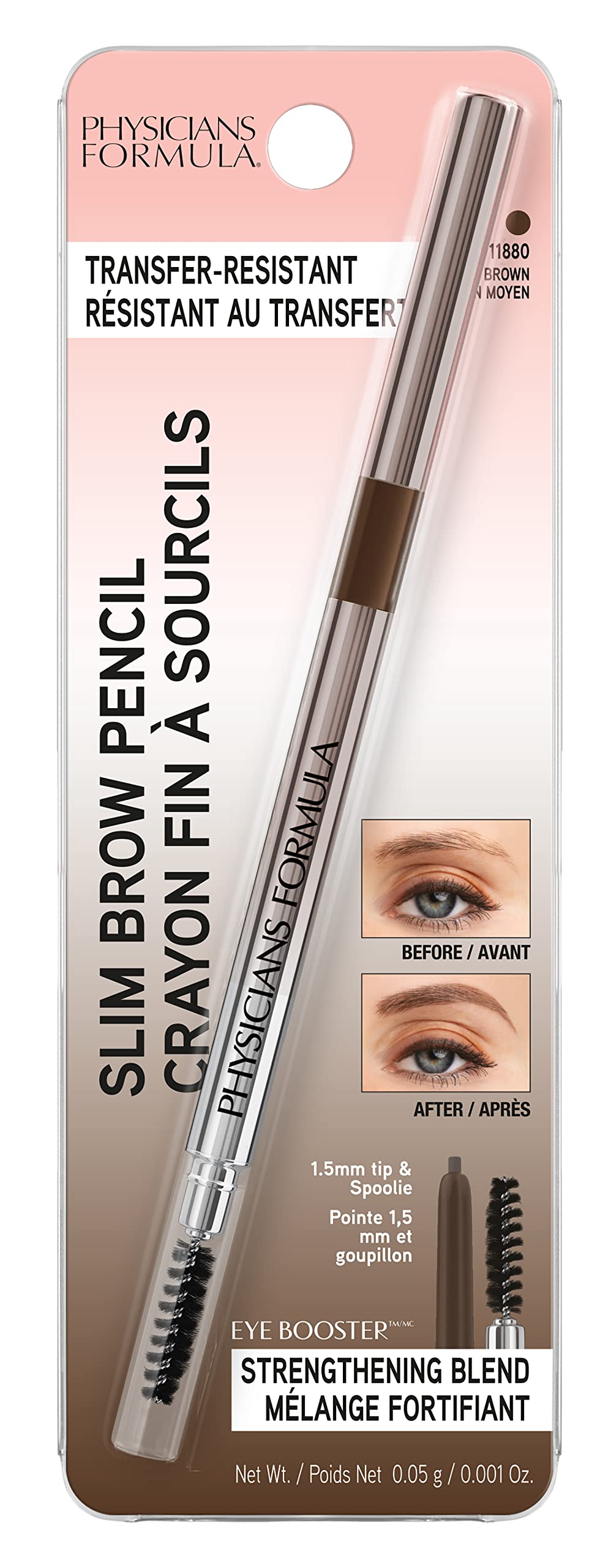 Pincel doble para cejas de Physicians Formula para definir y rellenar.