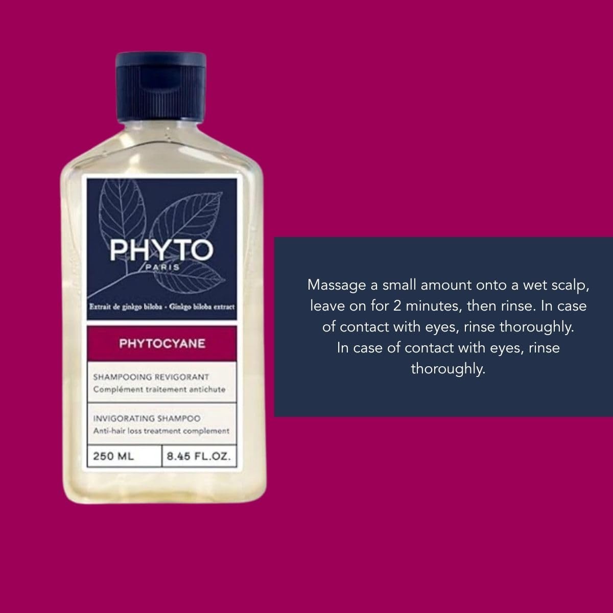 PHYTO PHYTOCYANE extracto de ginkgo; uso revitalizante para la melena.