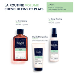 PHYTO VOLUME Cabello fino recibe volumen y ligereza tras la aplicación.