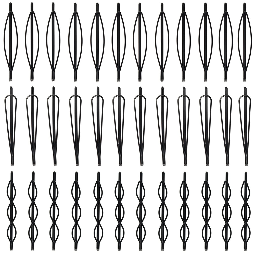 PINZAS negras PIDOUDOU de 2,7 pulgadas para cabello, sujeción estable