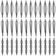 PINZAS negras PIDOUDOU de 2,7 pulgadas para cabello, sujeción estable