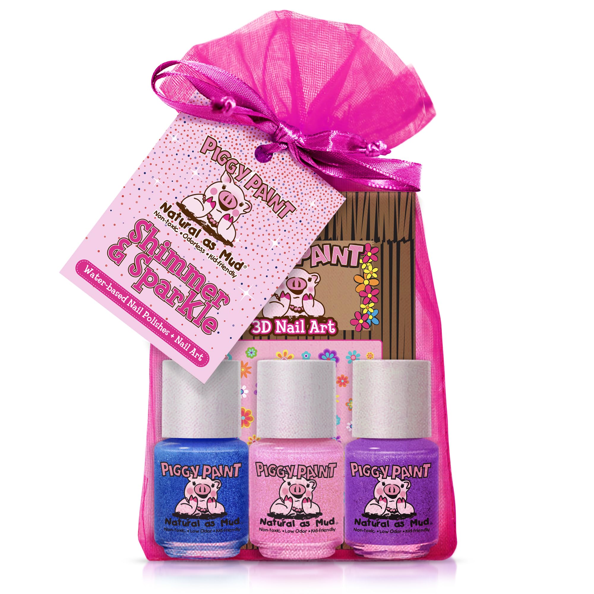 Piggy Paint botella de esmalte de uñas, segura para niños y colores brillantes.