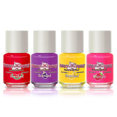 Piggy Paint Scented botellas de colores variados para uñas infantiles.