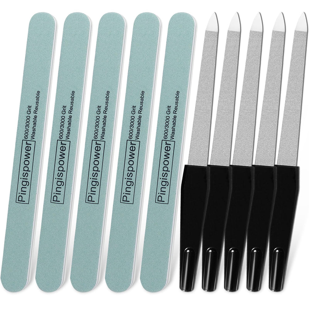 Lima de metal Pingispower de doble cara para limar uñas con precisión y durabilidad.