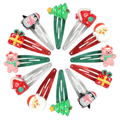 PinkSheep clips navideños con Papá Noel: accesorio seguro para cabello delicado