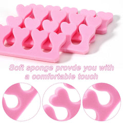 Piriuuo diseño en corazon facilita la separación durante la aplicación del esmalte.