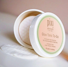 Pixi Glow Tonic para llevar, almohadillas de 60 para exfoliación suave.