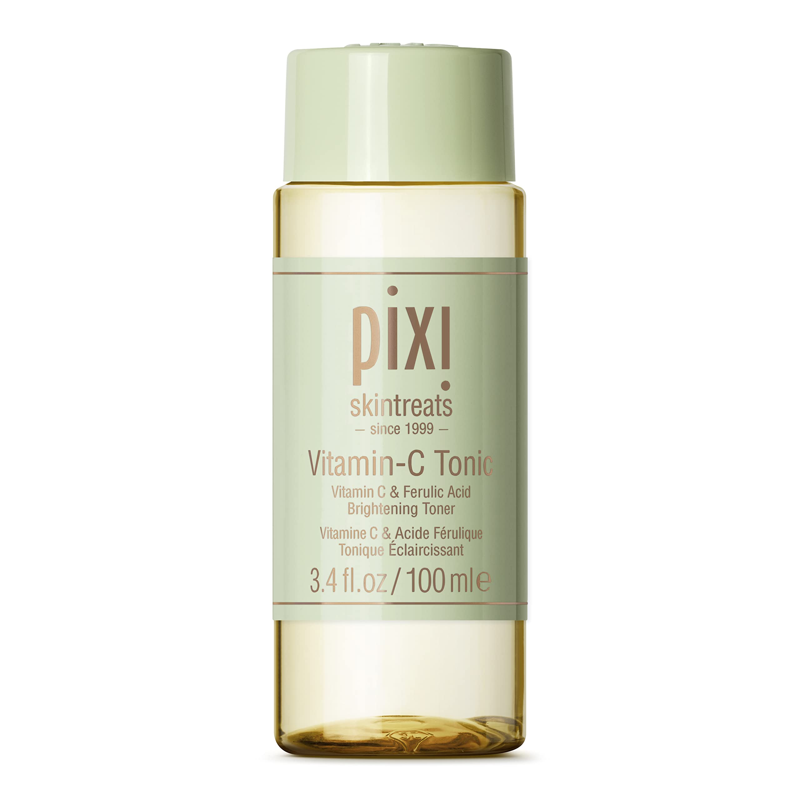 Pixi Tónico de Vitamina C, botella de vidrio para una aplicación suave y brillo natural.
