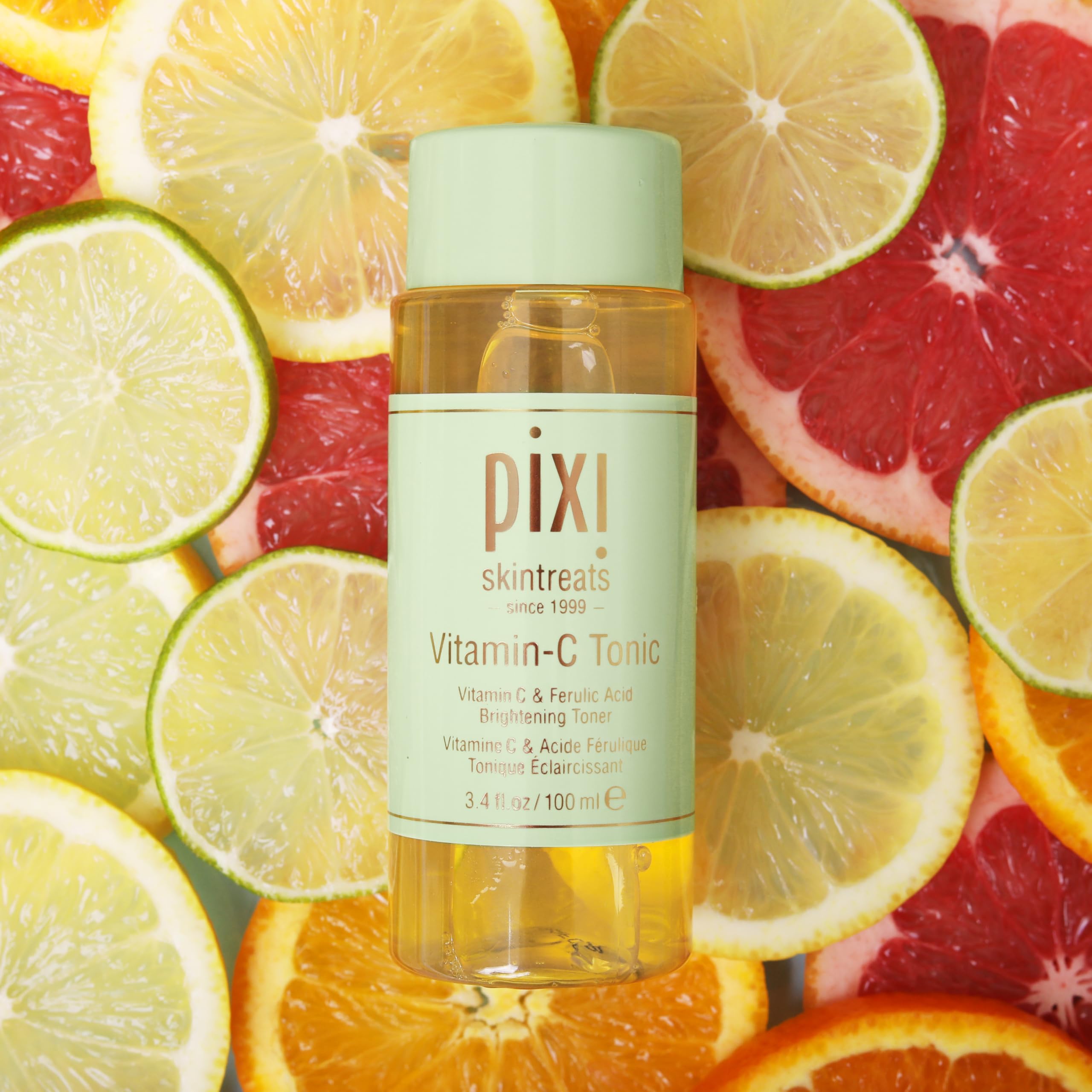 Pixi Tónico de Vitamina C, apto para todo tipo de piel y sin alcohol.