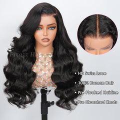 Pizazz cabello humano virgen, onda cuerpo 28 pulgadas, suave al tacto y cómodo