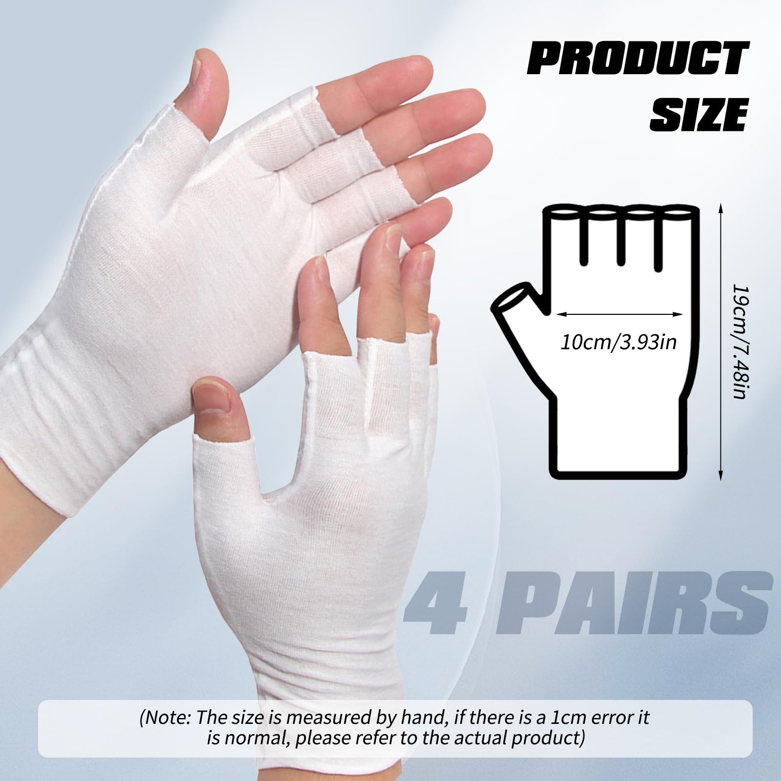 PKRFCJ Guantes de algodón densos para hidratación nocturna de manos.